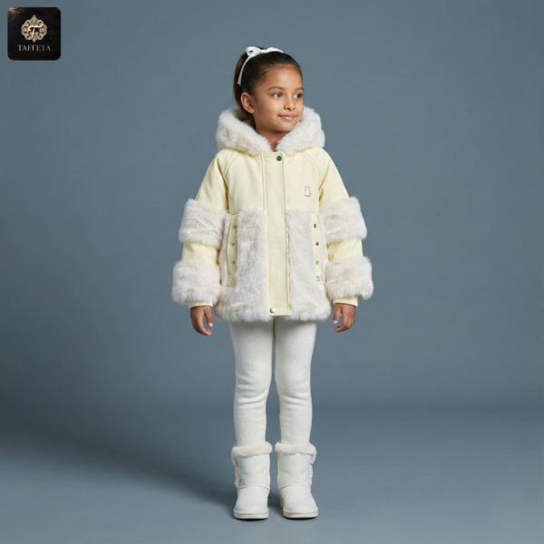 korean exclusive: girls luxury faux fur winter coats