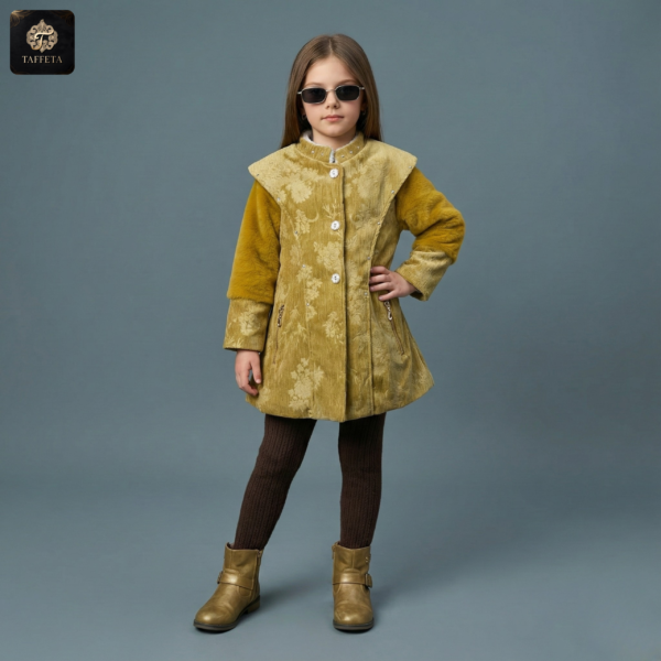 pink cartoon bunny print fleece lined hooded jacket