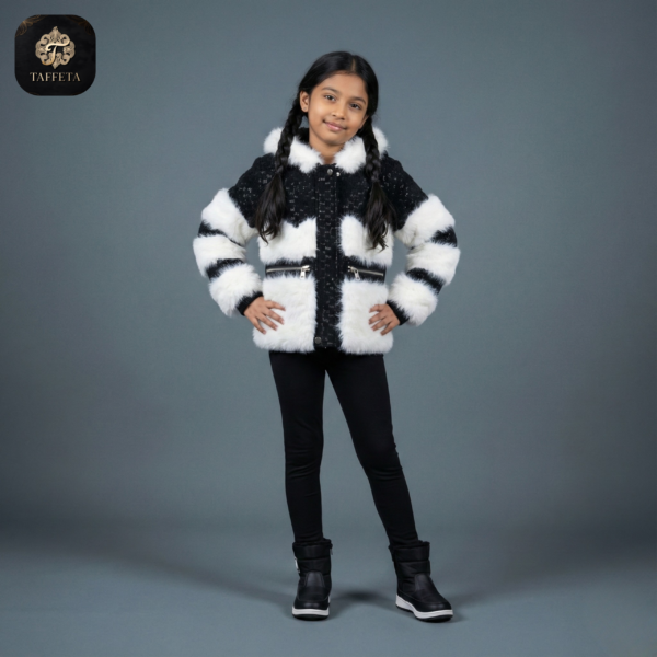 luxe faux fur panel hooded winter jackets